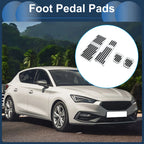 Set of 4 Foot Accelerator Pedal Covers for Mazda 3 (2020) Silver Tone