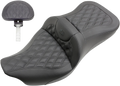 SADDLEMEN Roadsofa Seat with Backrest for FL (2008–2024) - Full Lattice Stitch
