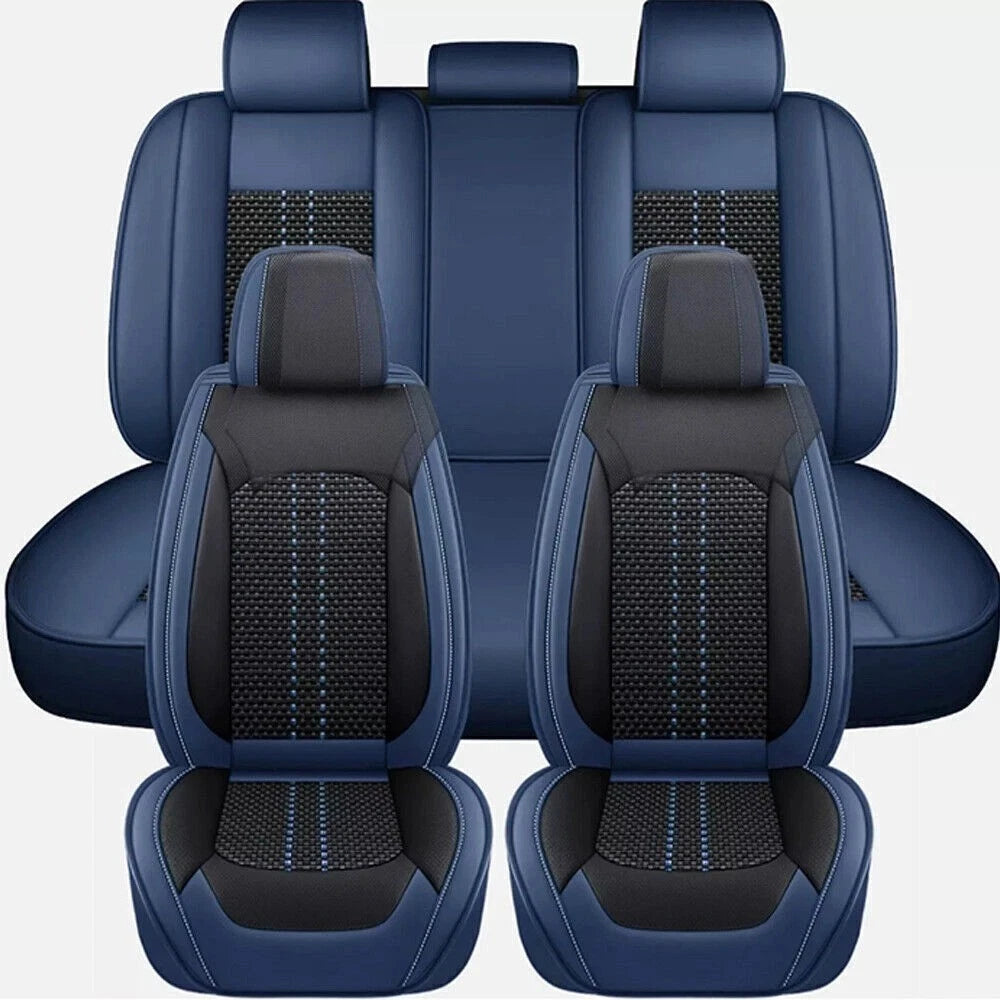 Set of 4 Leather Car Seat Covers for Toyota Tacoma (2016–2023) Blue
