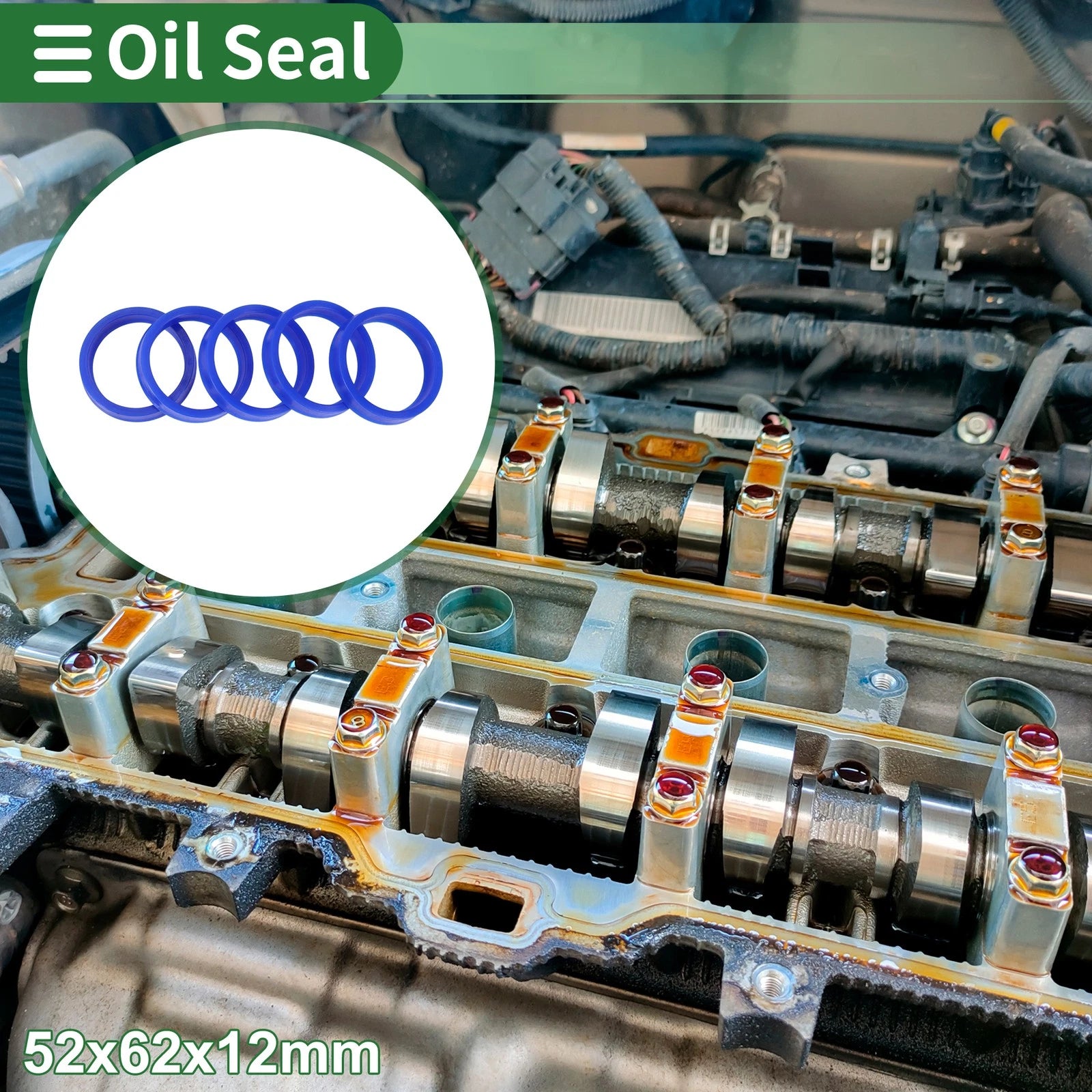 Set of 5 Oil Seal Rotary Shaft Seal 52x62x12mm for Various Models 