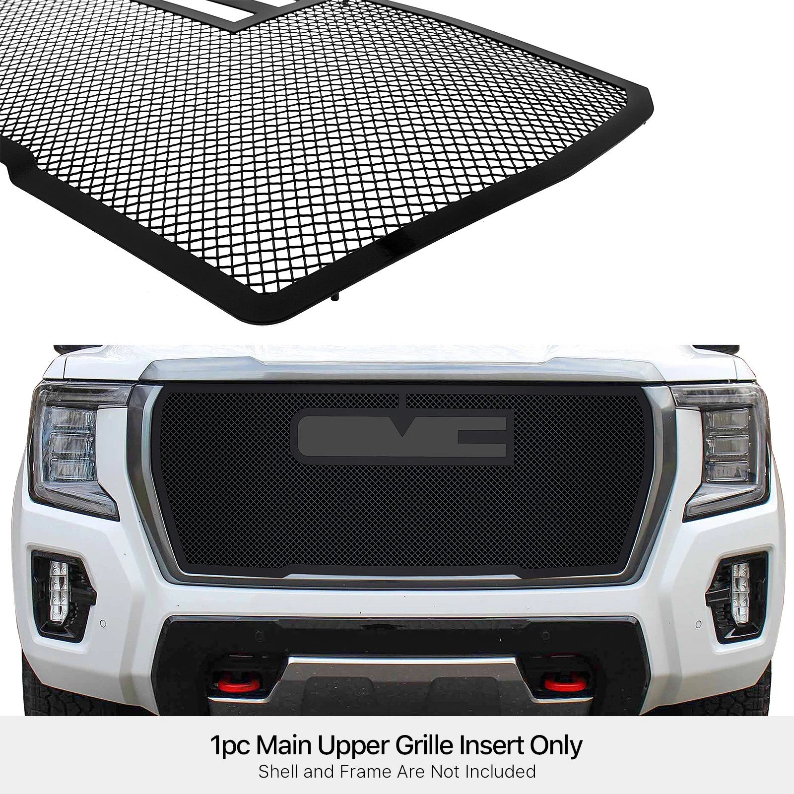 Stainless Steel Black Mesh Grille Insert for GMC Yukon (2021-2024)
