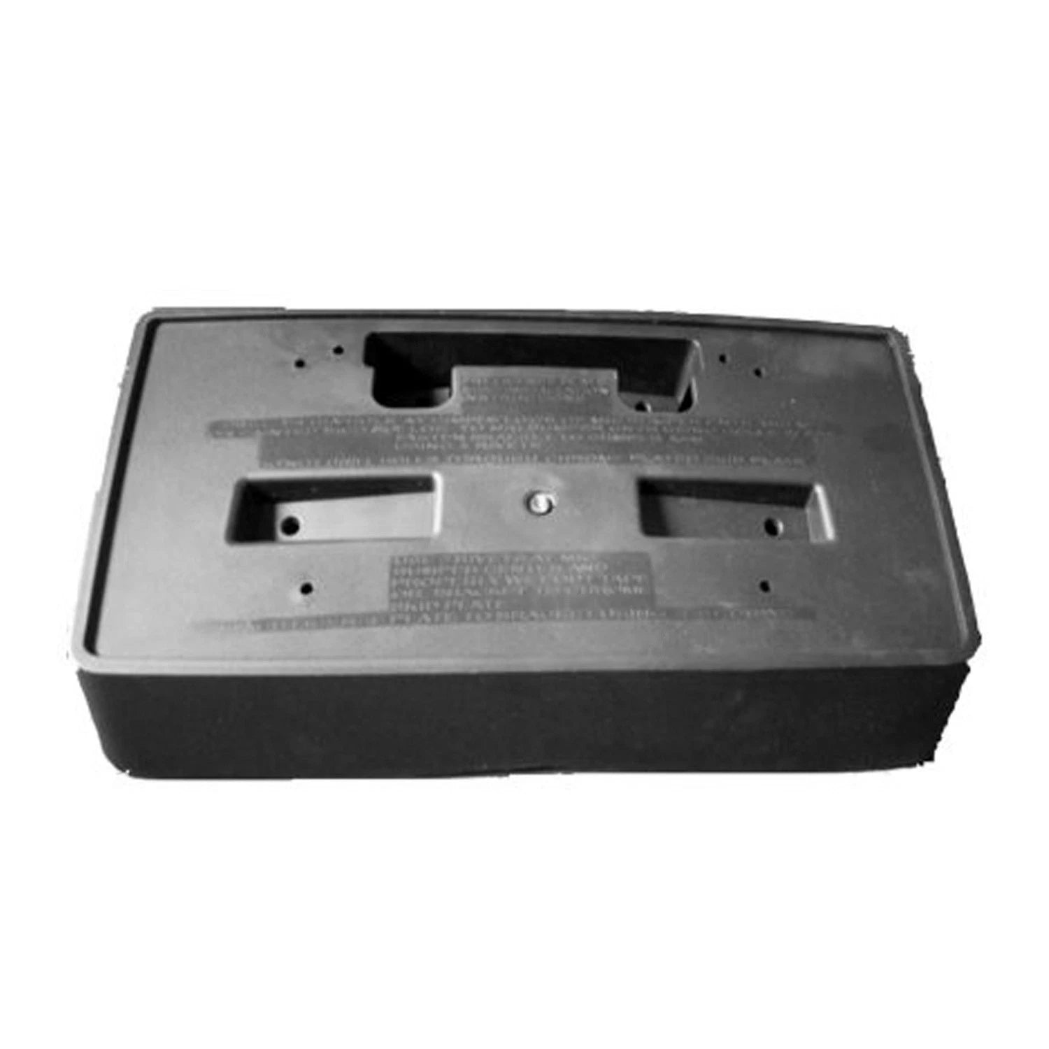 Replacement Plastic Front License Plate Bracket w/o Mountin Hardware