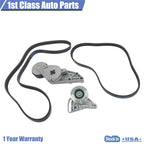 2X Serpentine Belt and Tensioner Assembly Kit for VW Passat (1997–2001)