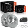 Front Drilled Brake Rotor & Ceramic Pad Set for Nissan Frontier (2005–2019)