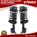 Pair Front Complete Shock Struts with Coil Springs for Toyota Corolla Prizm (1993–2002)