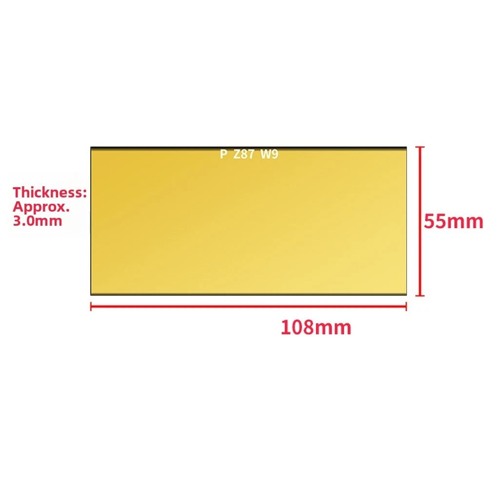Welding Helmet Lens Replacement 10.8 x 5.5 cm Shade 9-13