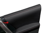 Door Panel Cover for Toyota 4Runner (2010–2020) PVC Leather Red Stitch