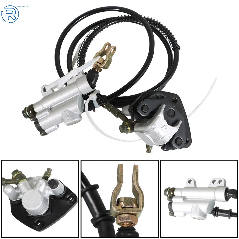 Rear Hydraulic Brake Caliper Assembly and Disc Rotor Kit for Go-Kart