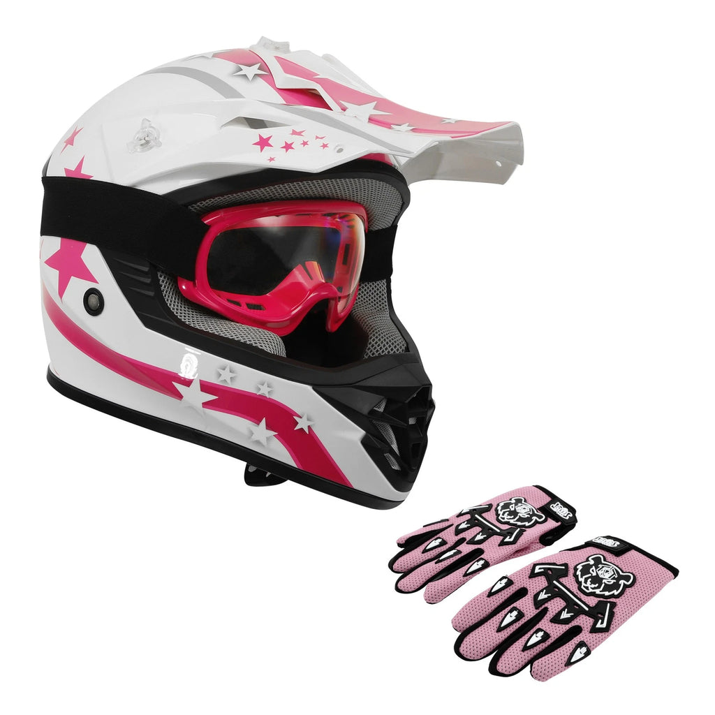 Youth Full Face Motorcycle Helmet for Kids ATV Off-Road (DOT Approved)