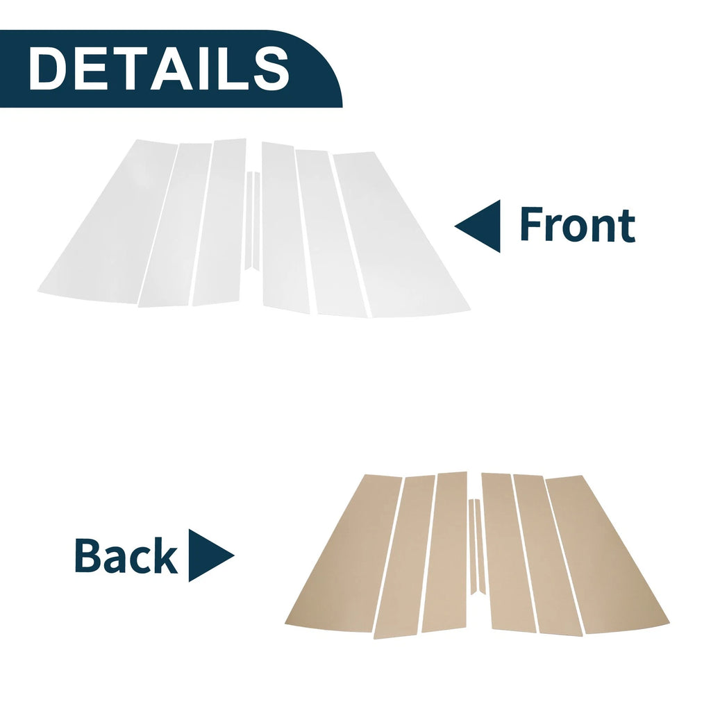 Set of 8 Door Pillar Window Trim for Honda Odyssey (2018–2023) Chrome