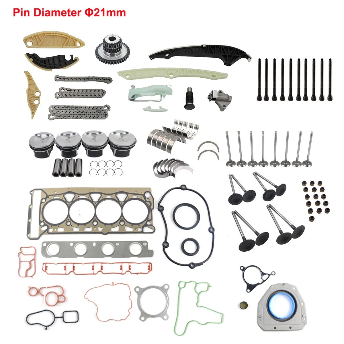 Engine Overhaul Rebuild Kit for VW Passat Golf Tiguan Audi Q5 A3 A4 (2006–2020)
