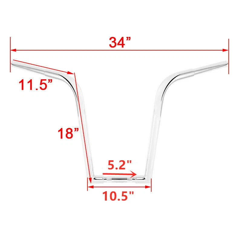 1 1/4" Ape Hanger 18" Handlebar for Harley Sportster 883 1200 Softail Dyna