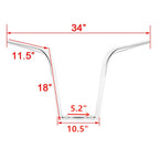 1 1/4" Ape Hanger 18" Handlebar for Harley Sportster 883 1200 Softail Dyna