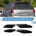 Set of 4 Roof Rack Side Rails End Cover Shells for Lexus GX470 (2003–2009) Black