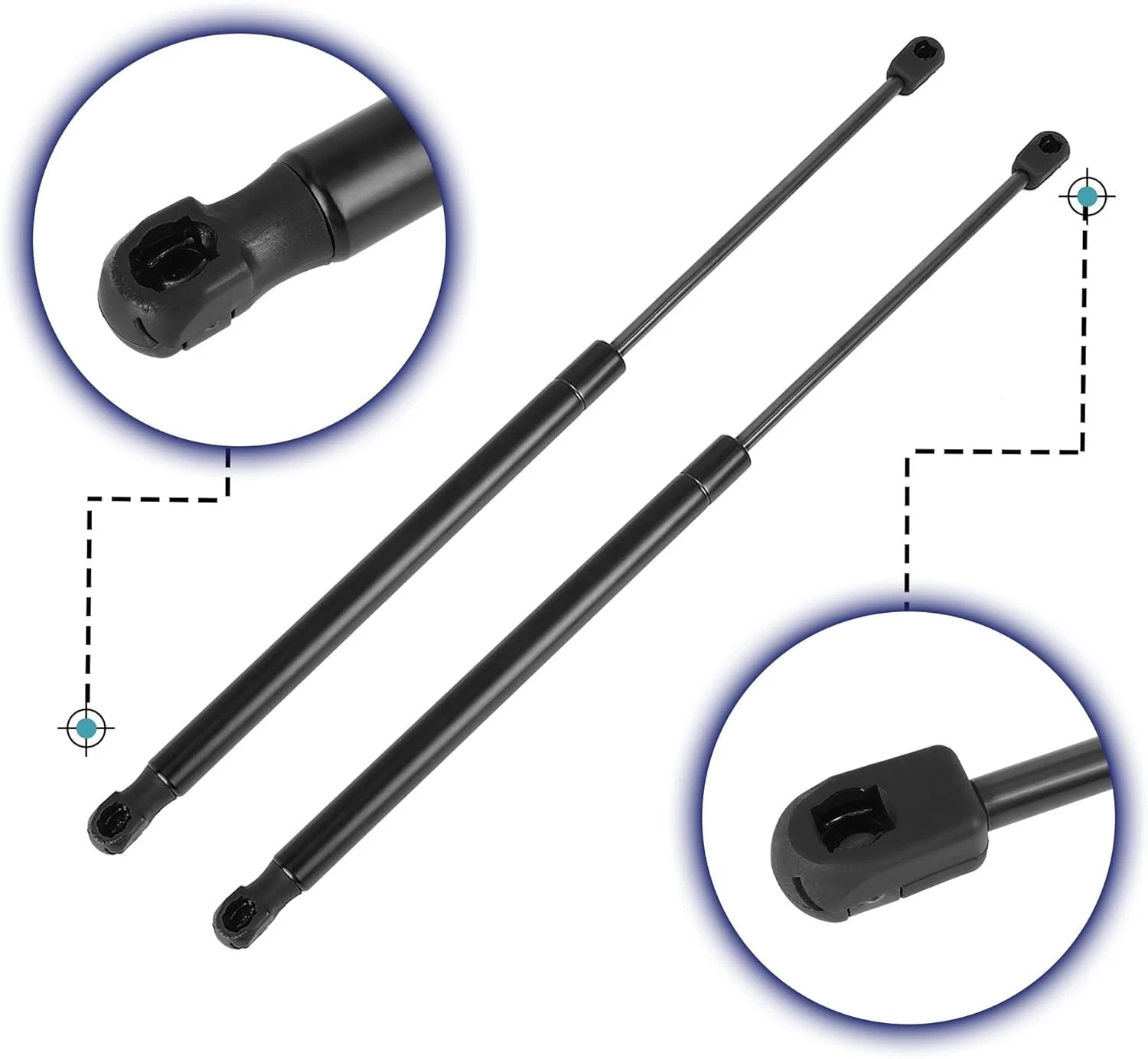 2 Pair Rear Hatch Liftgate Gas Struts for Ford Focus (2004-2011)