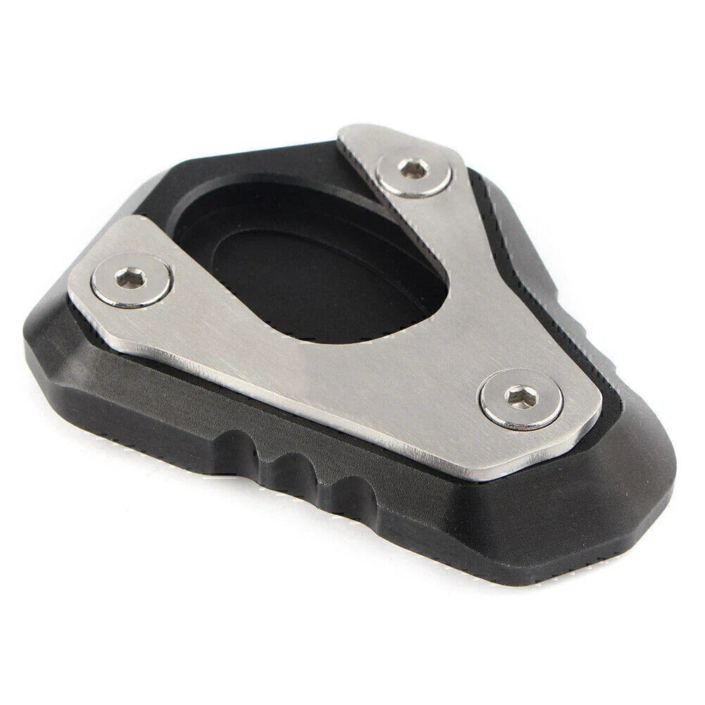 Black Side Stand Kickstand Foot Plate Pad for Kawasaki ER-6F/ER-6N (2013-2017)