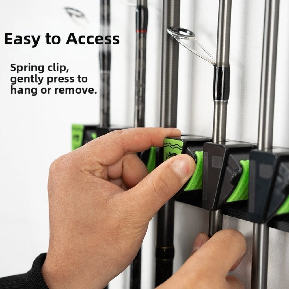 Expandable Fishing Rod Rack Wall Mount for Garage Boat Storage