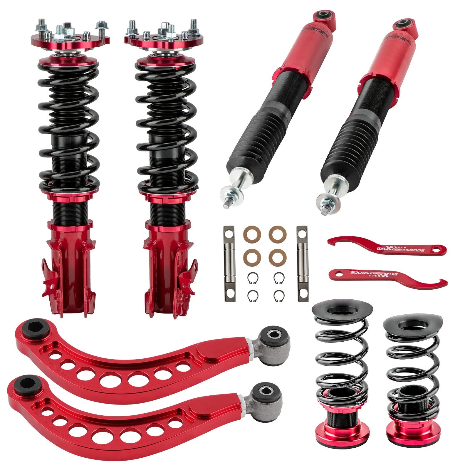 Coilovers + Adjustable Rear Upper Camber Arm Kit for Honda Civic Si (2006–2011)