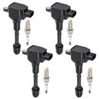 Set of 4 Ignition Coils with Spark Plugs for Nissan 2.5L (2002–2006)