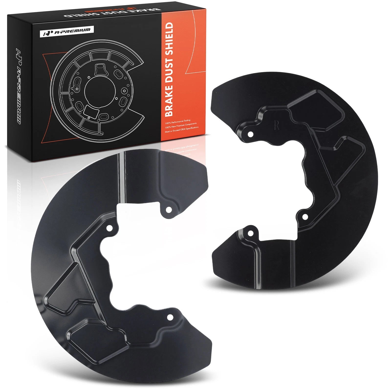 2X Front Brake Dust Shields for Ford Mustang (2015–2023)