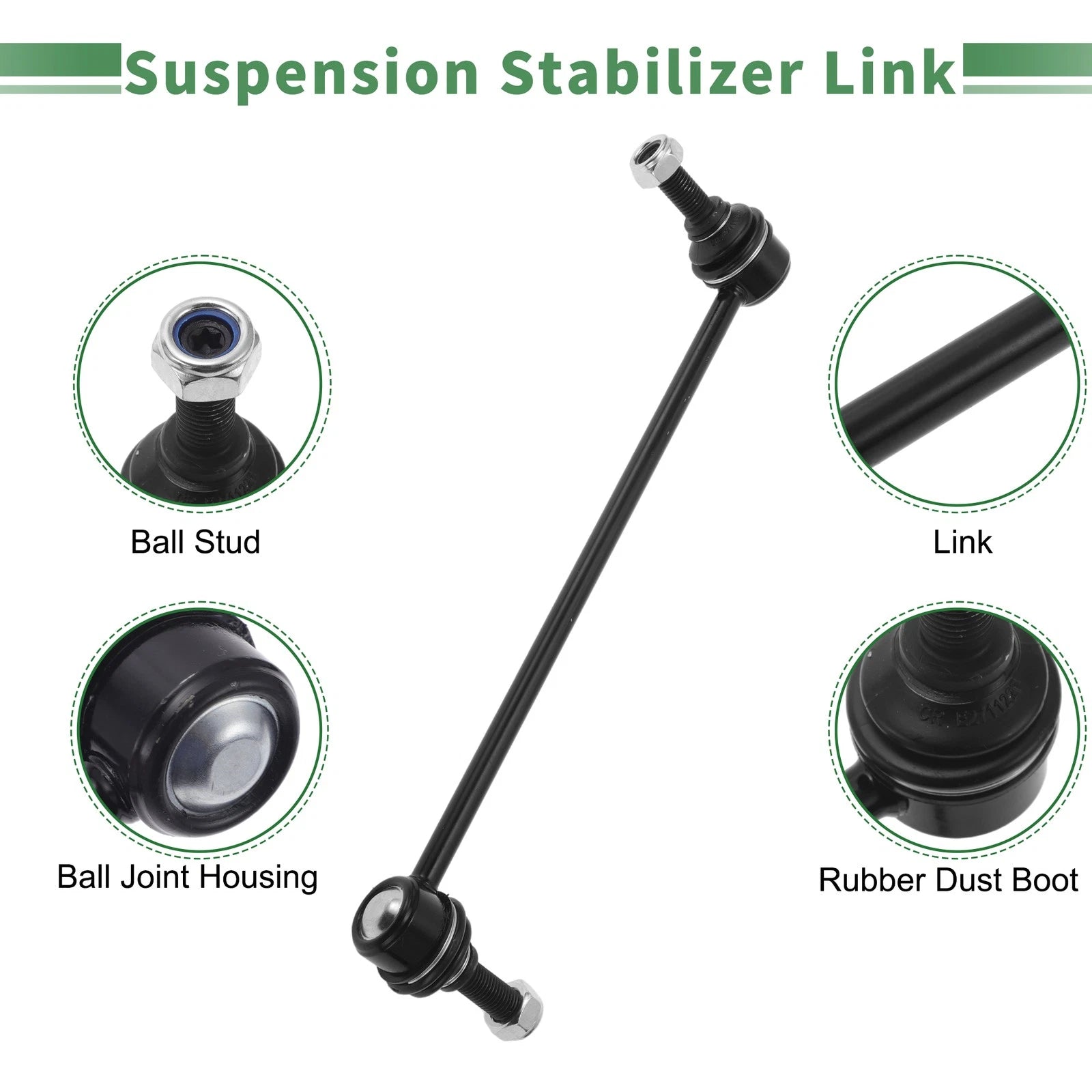 Set of 6 Tie Rod Ends Sway Bar Link for Buick Regal (2014–2017)