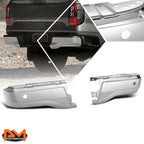 Set of 2 Steel Rear Bumper End Caps for Ford Ranger (2019–2023) Chrome