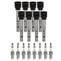 NGK 8 MOD Ignition Coils & Ruthenium HX Spark Plugs Kit for Audi RS4 RS5 (2006–2015)