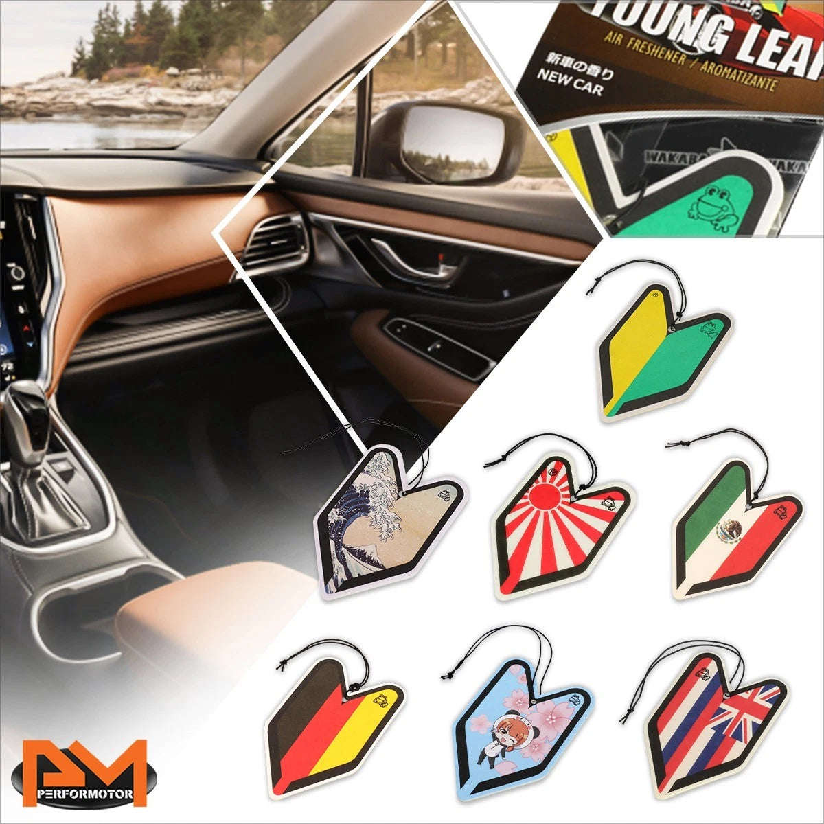7x Treefrog Young Leaf Mixed Scent Air Freshener for Car Home Room