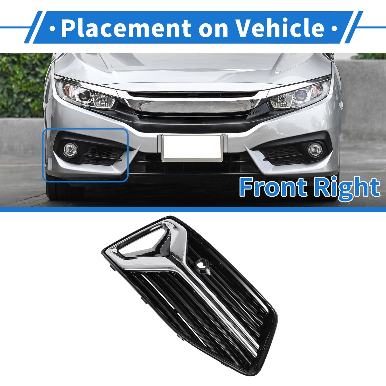 1 Pc Fog Light Grill for Audi A6 (2019–2023) No. 4K0807648