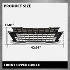 Front Bumper Upper Grille with Camera Hole Chrome for Kia Carnival (2022–2024)