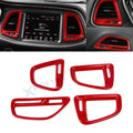 Glossy Red Center Console Air Vent Outlet Trim for Dodge Challenger (2015–up)