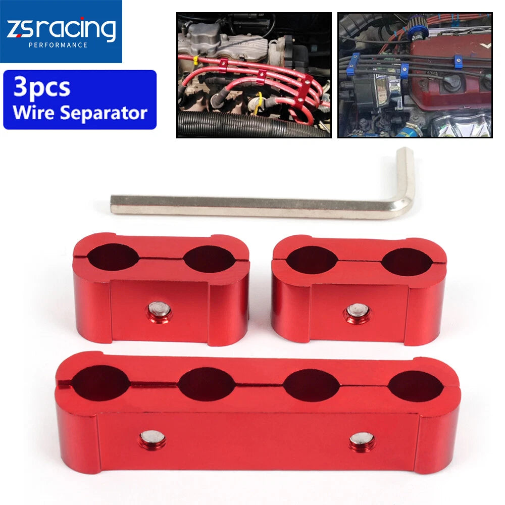 Set of 3 Spark Plug Wire Separator Clamps for Engine