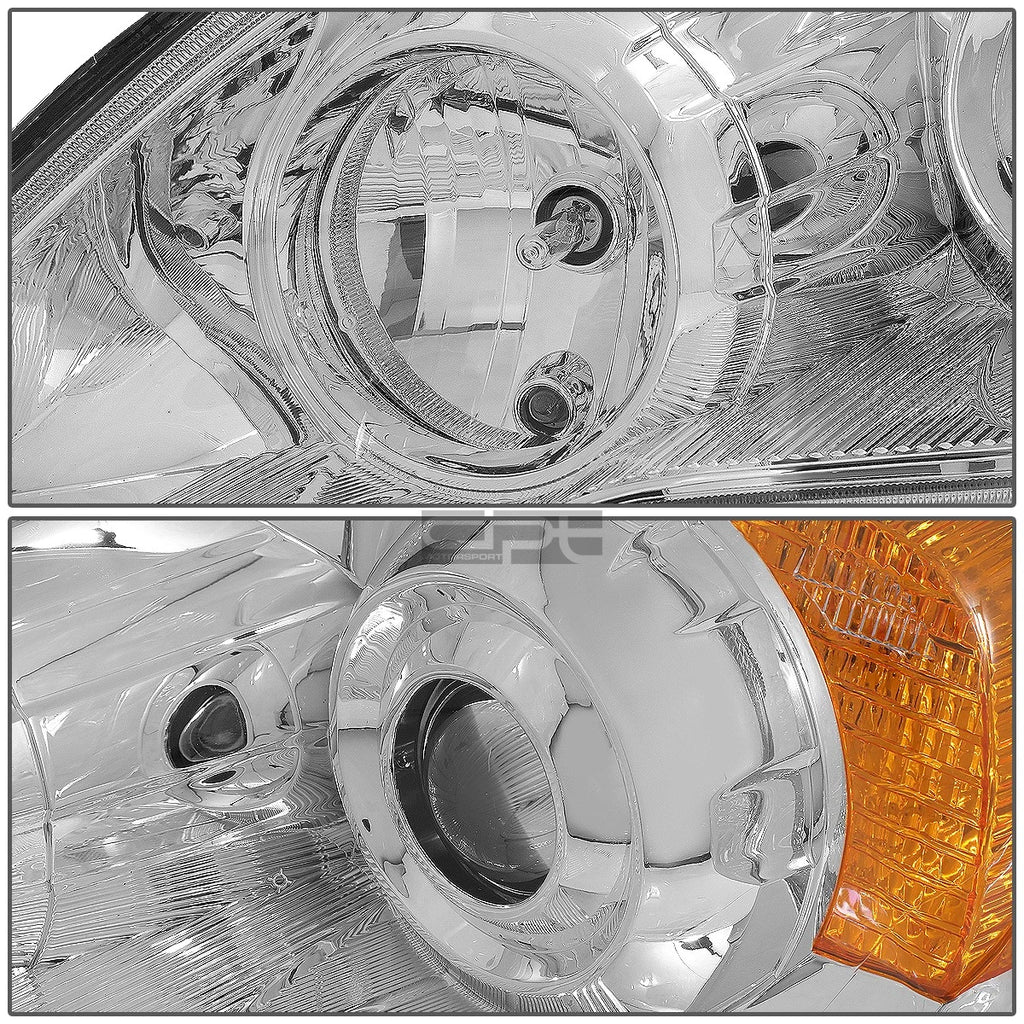 Chrome Housing Amber Corner Projector Headlight Set for Honda CR-V (2007–2011)