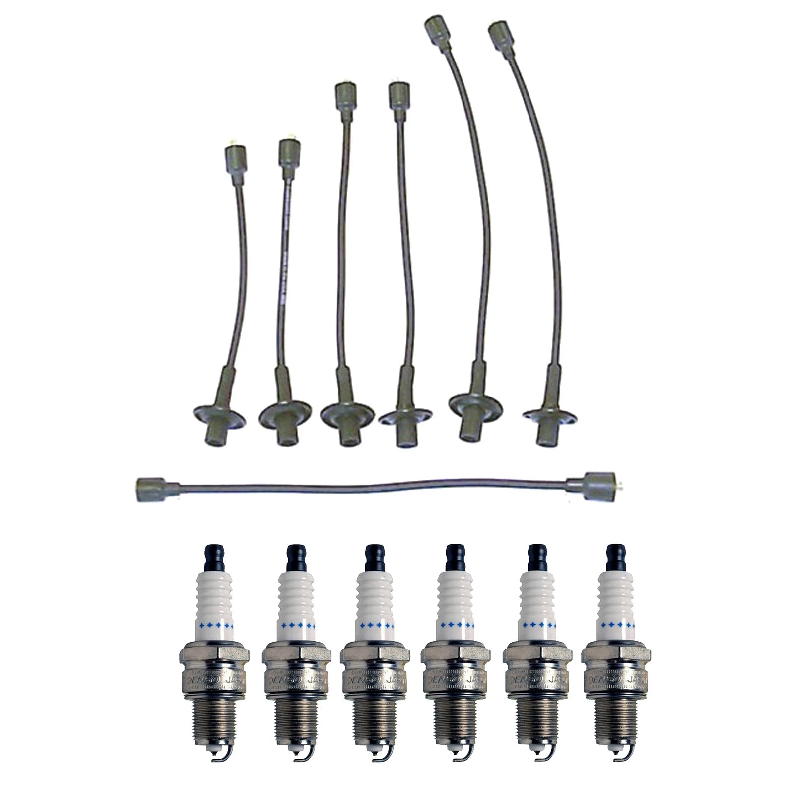 Denso Wire Set & 6 Platinum Spark Plugs for Dodge 3.7L L6 (2002–2009)