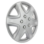 Set of 4 15" Wheel Full Hub Caps for R15 Tires & Steel Rim Silver