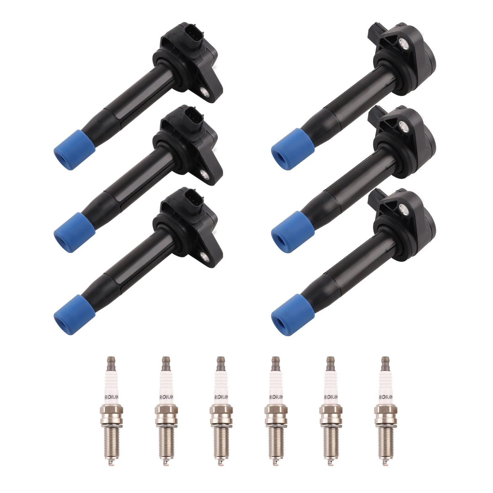 Set of 6 Ignition Coils and Spark Plugs for Acura TL & Honda Odyssey (2009–2014)