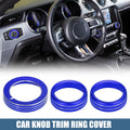 Set of 2 Headlight Volume Control Button Trim Covers for Ford Mustang 