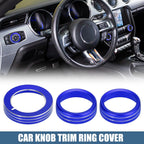 Set of 2 Headlight Volume Control Button Trim Covers for Ford Mustang 
