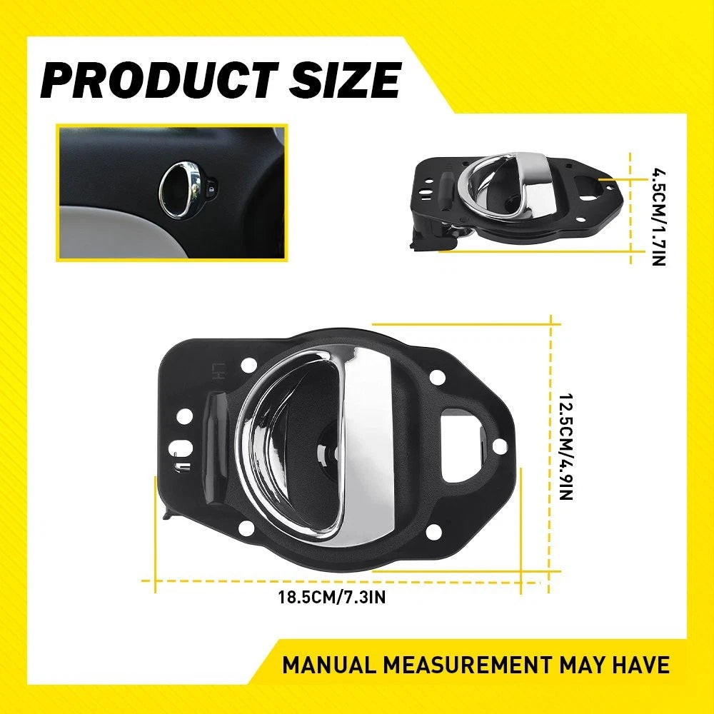 2X Inside Door Handle Chrome for Chevrolet HHR (2006–2011)