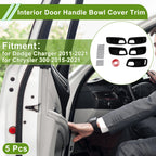 Set of 5 Interior Door Handle Bowl Cover Trim for Dodge Charger (2011–2021)