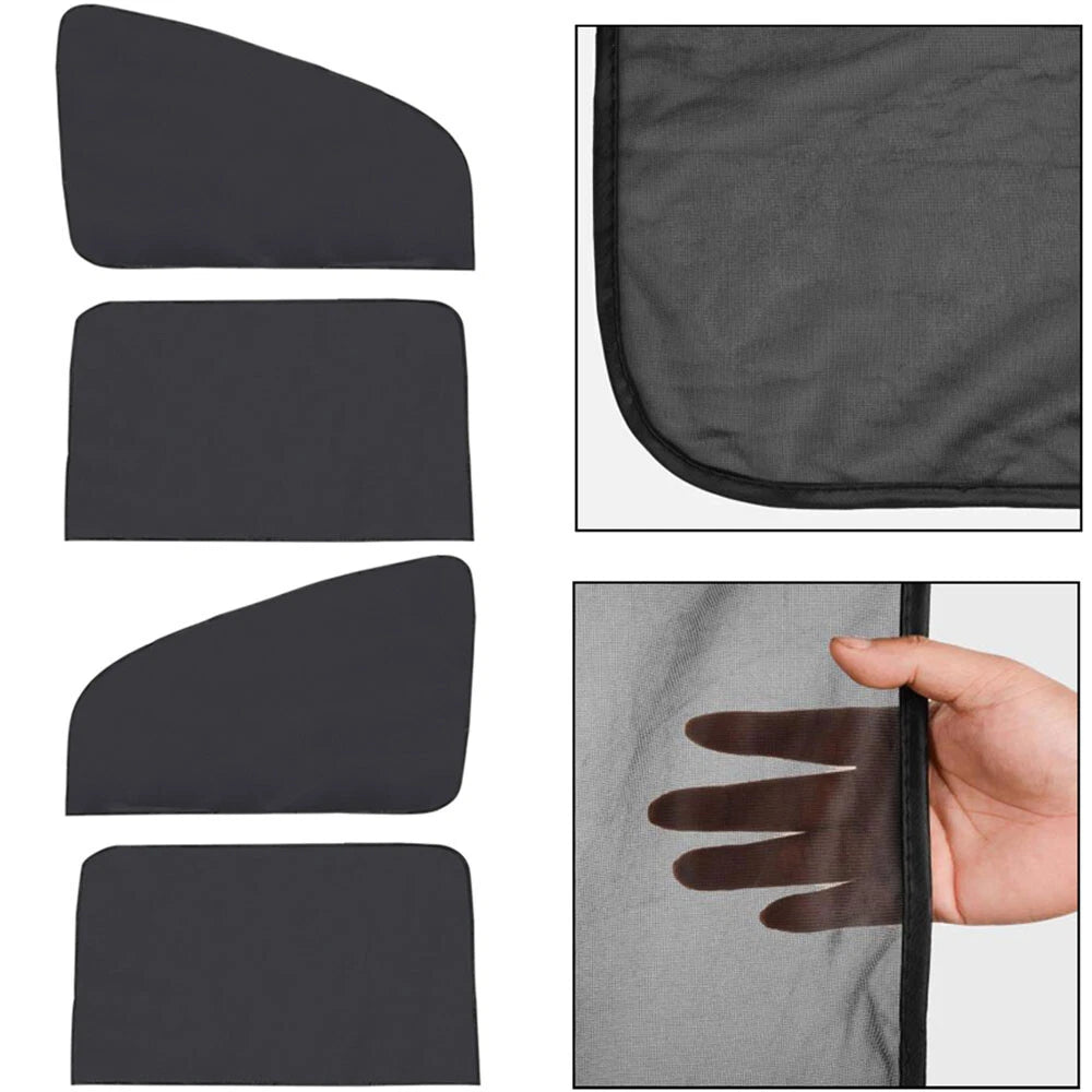 Set of 4 Magnetic Car Side Window Shades for UV Protection