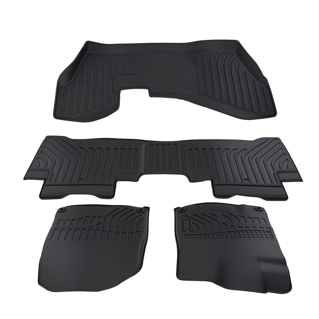 TPE Carpet Floor Mats for Acura MDX (2014–2020) 7 Seat Black Waterproof