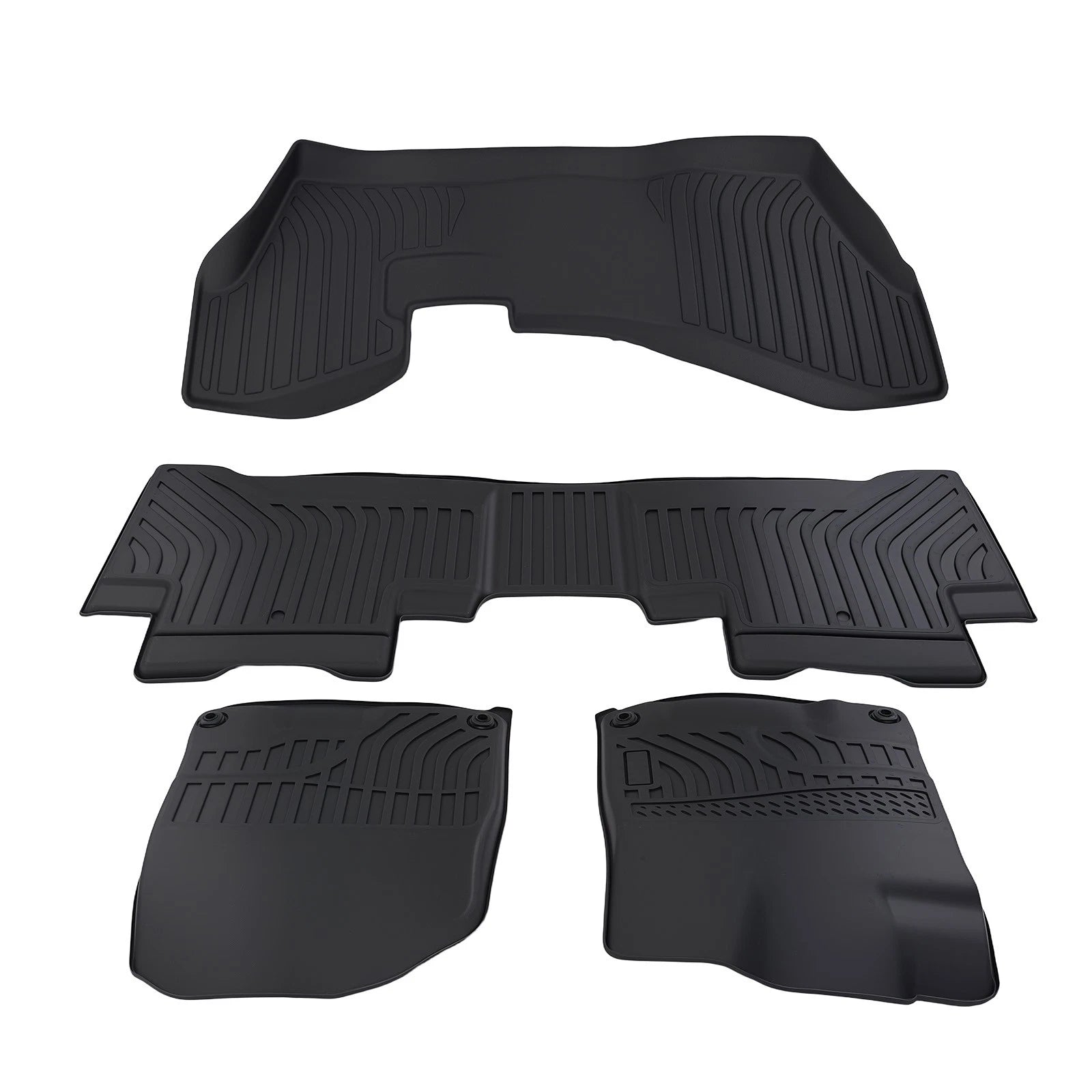 TPE Carpet Floor Mats for Acura MDX (2014–2020) 7 Seat Black Waterproof