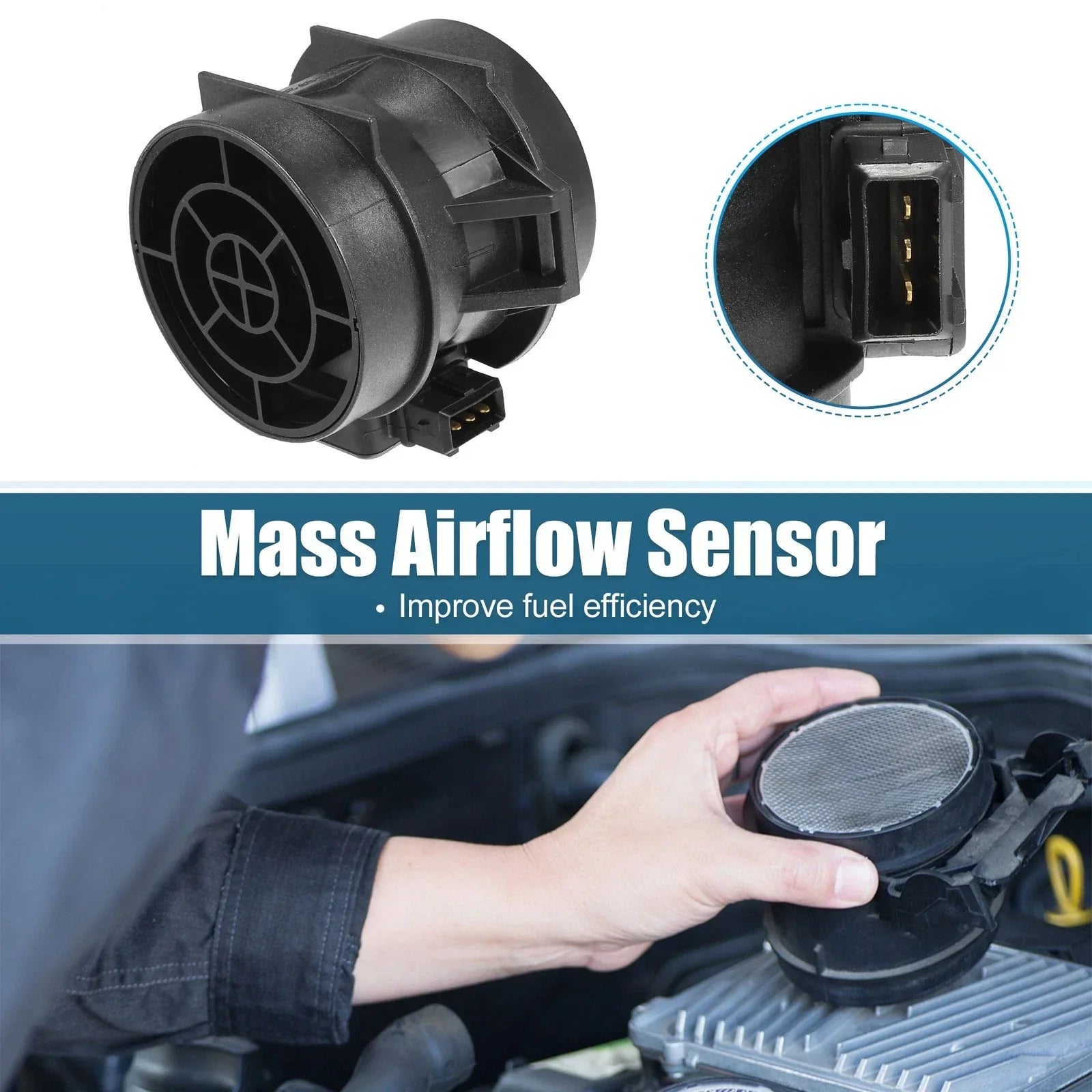 Mass Air Flow Sensor for BMW 323i 2.5L L6