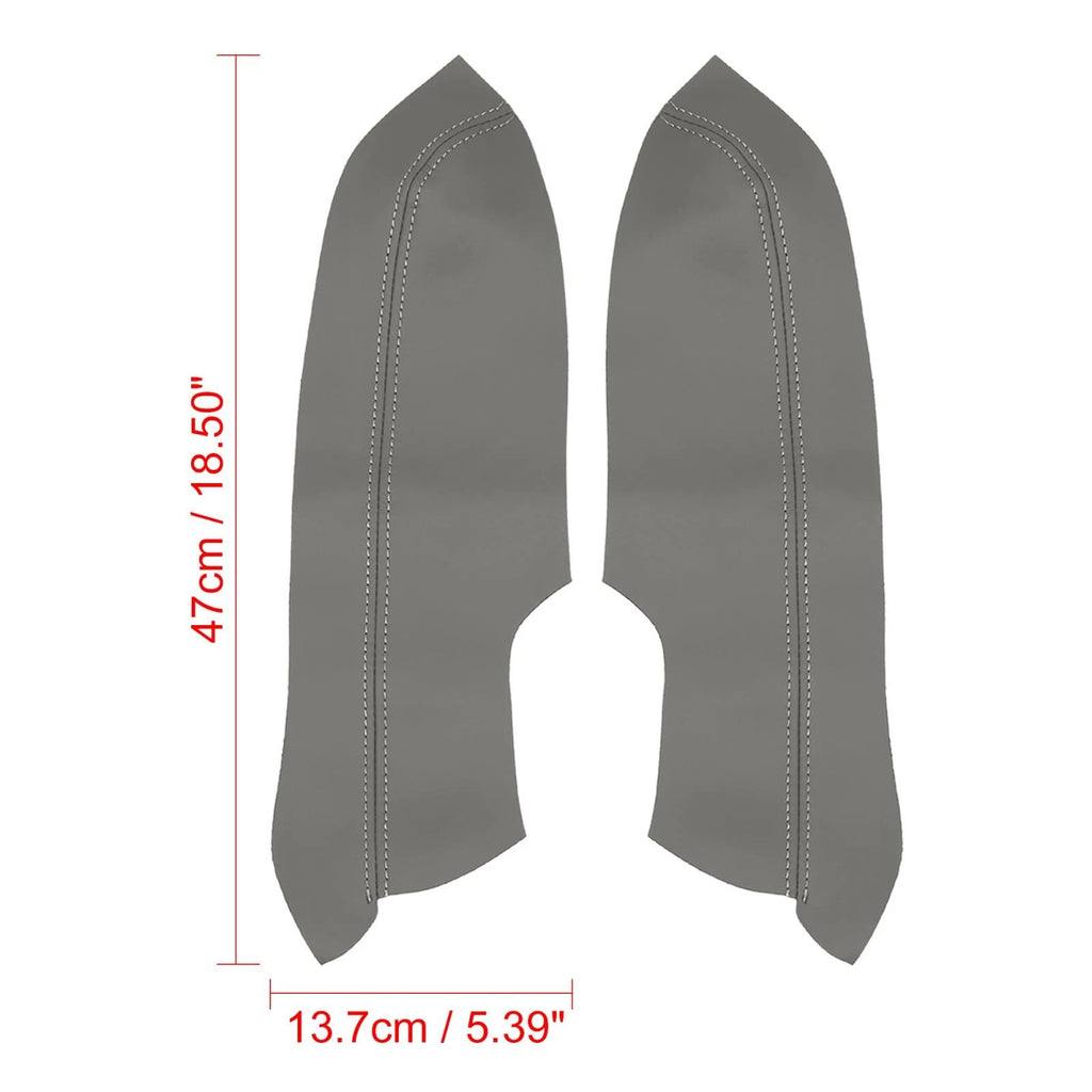 Pair Front Door Panels Armrest Covers Gray for Honda Civic Sedan (2006–2011)
