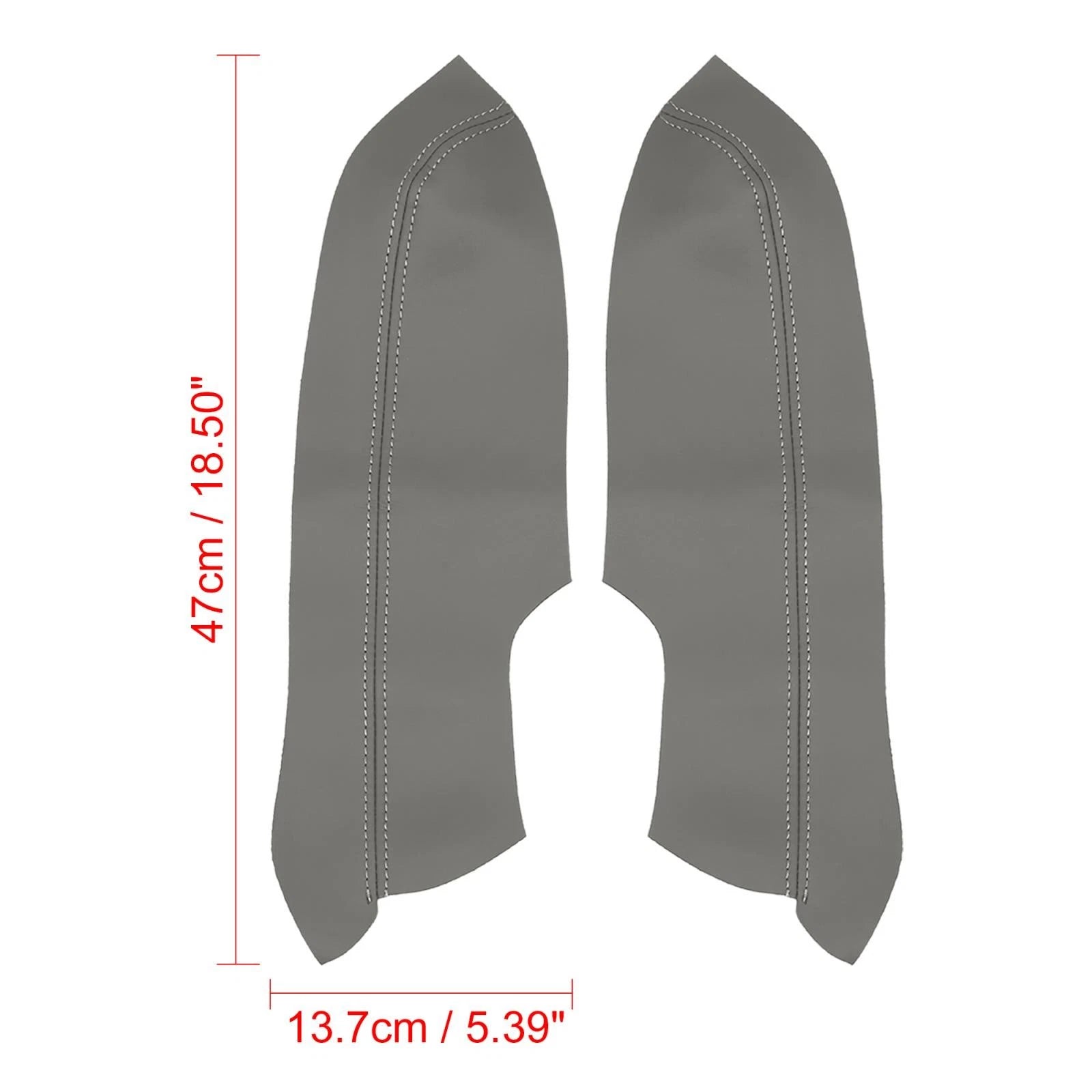 Pair Front Door Panels Armrest Covers Gray for Honda Civic Sedan (2006–2011)