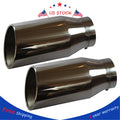 Pair Exhaust Tips for Universal Fit (2.5" Inlet, 4" Outlet, 9" Long)