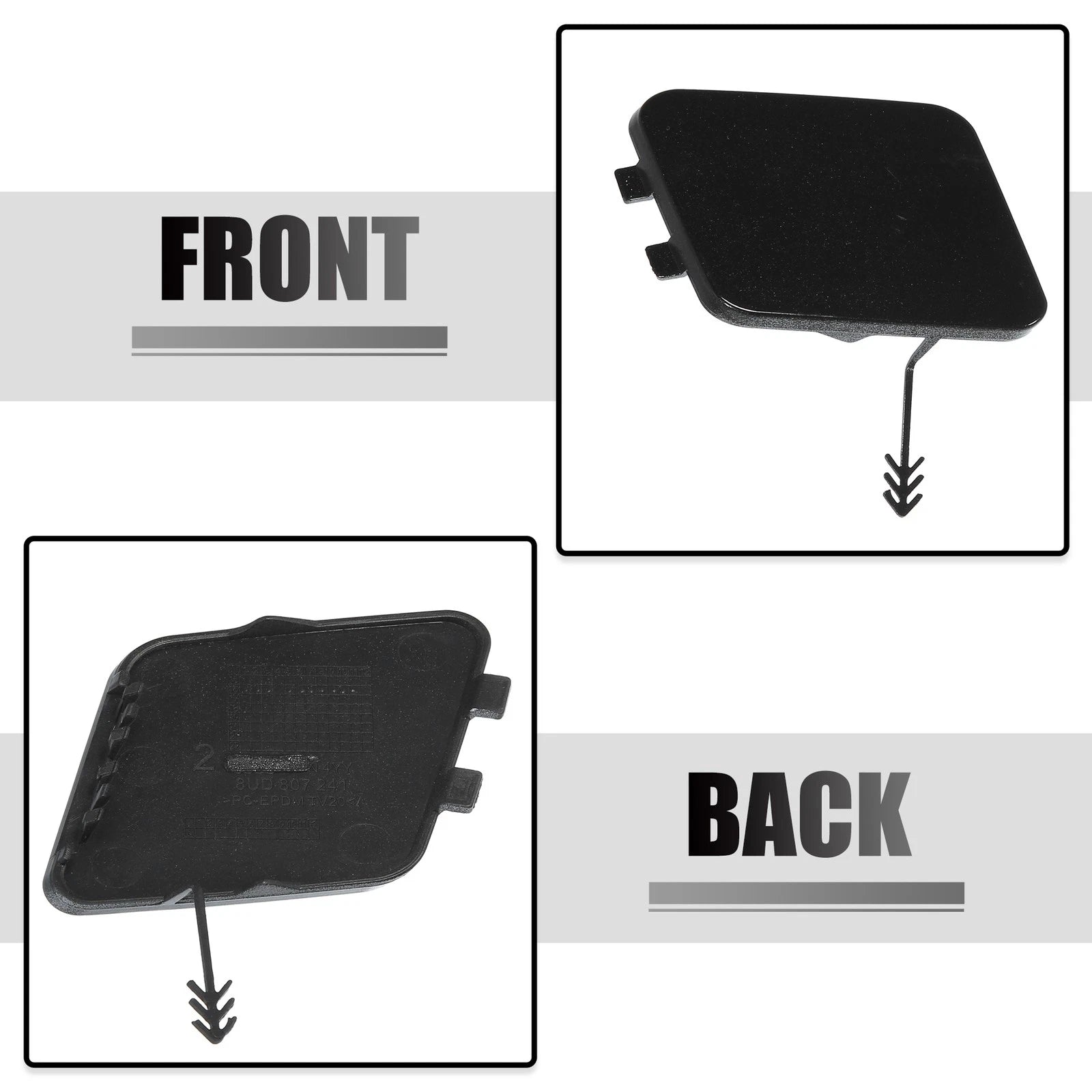Tow Hook Cover for Audi Q3 (2015–2021) Black