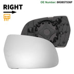 Heated Right Side Mirror Glass for Audi A3 A4 A5 (2010–2013)