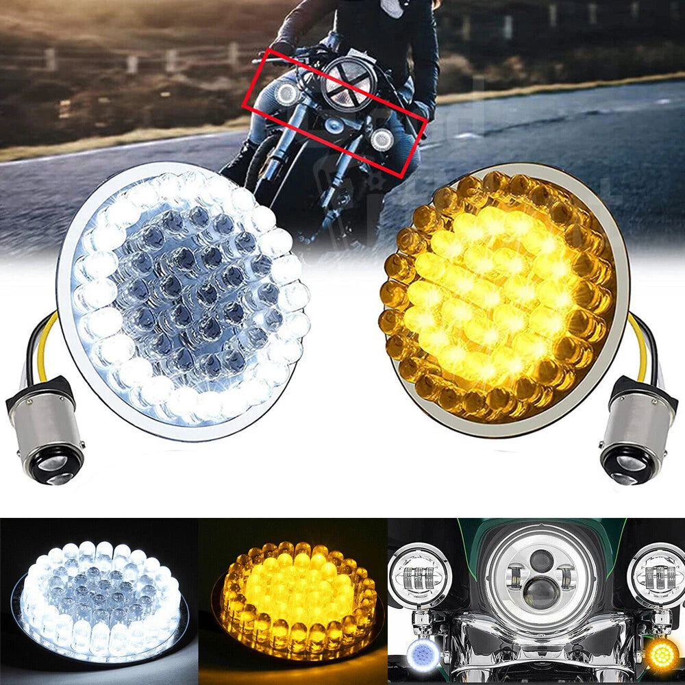 2X Bullet LED Turn Signal Lights 1157 for Harley Softail Dyna (2012–2017)